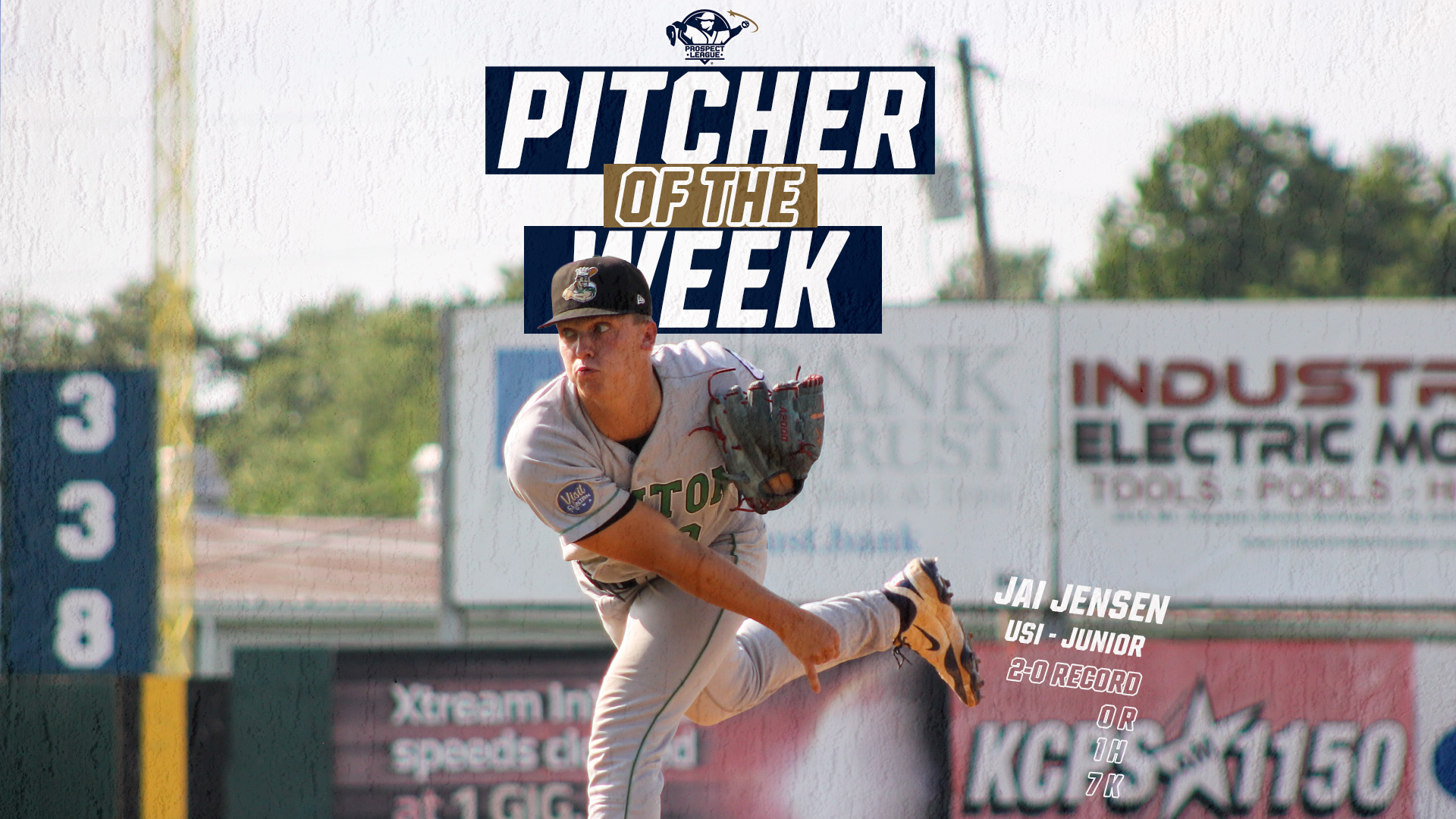 Jai Jensen is the Week 5 Prospect League Pitcher of the Week!