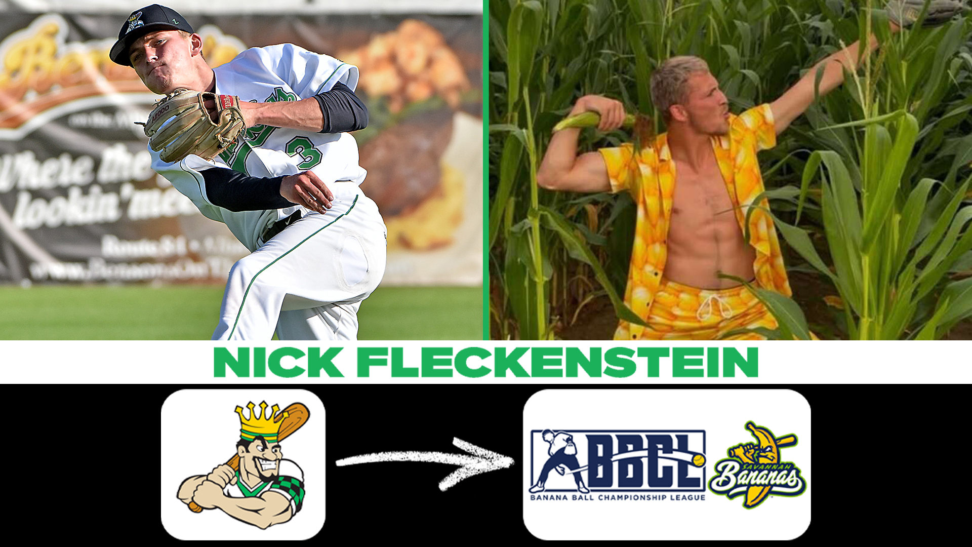 LumberKing Alum Nick Fleckenstein Joins Savannah Bananas Organization