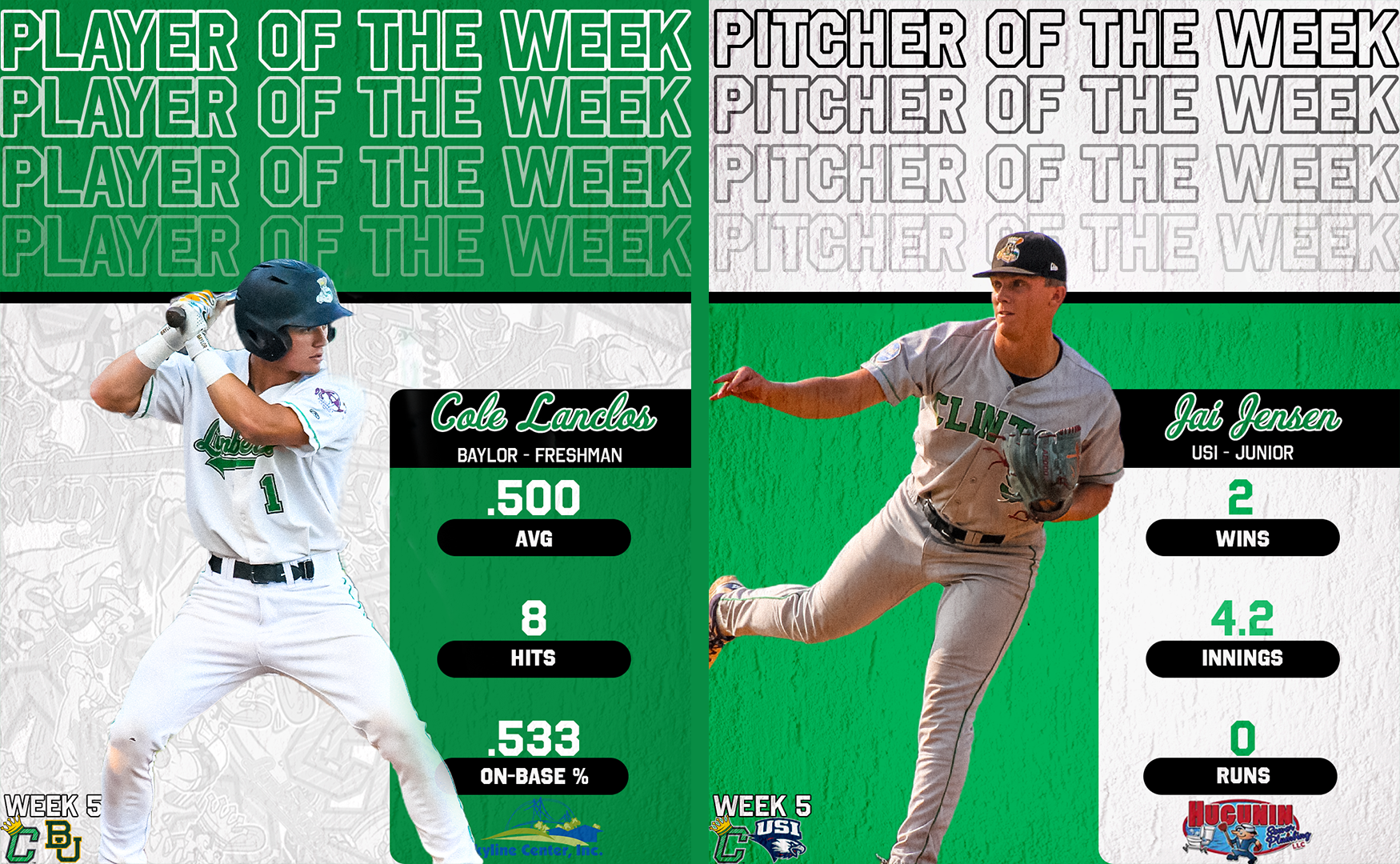 Week 5 Skyline Center Player and Hugunin Sewer & Plumbing Pitcher of the Week!